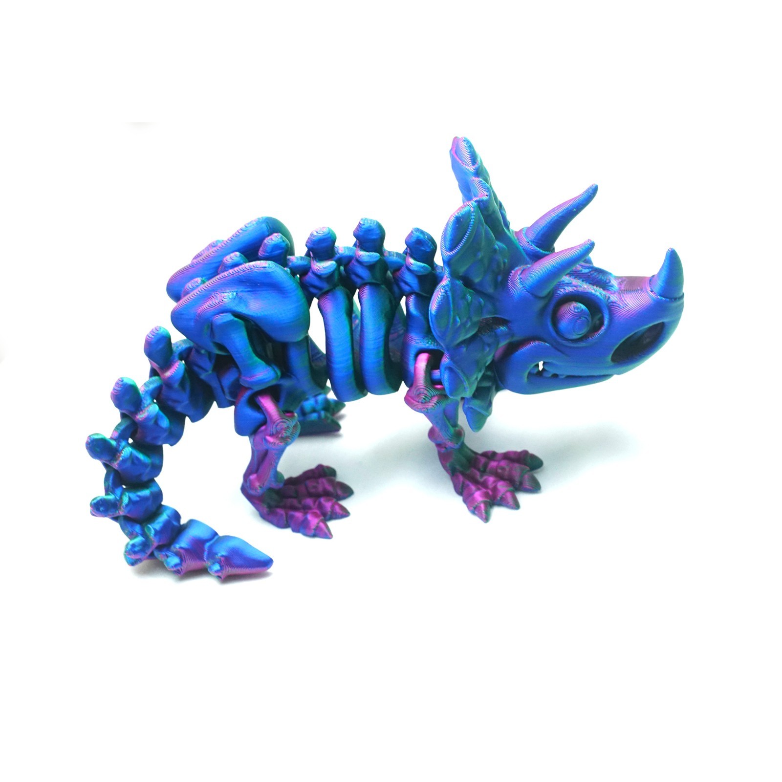 3D Printed Skeleton Triceratops Model,Articulated Animals figure,Toys Home Decor