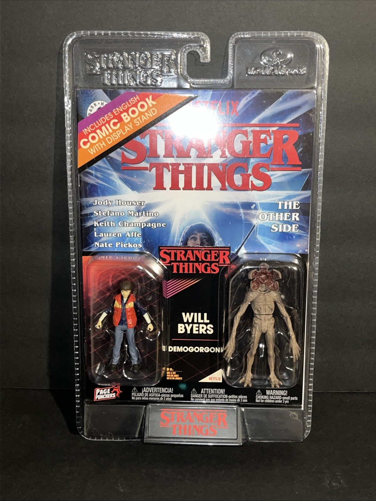 New McFarlane Stranger Things Will Byers & Demogorgon 3&Prime; Figures With Comic Book