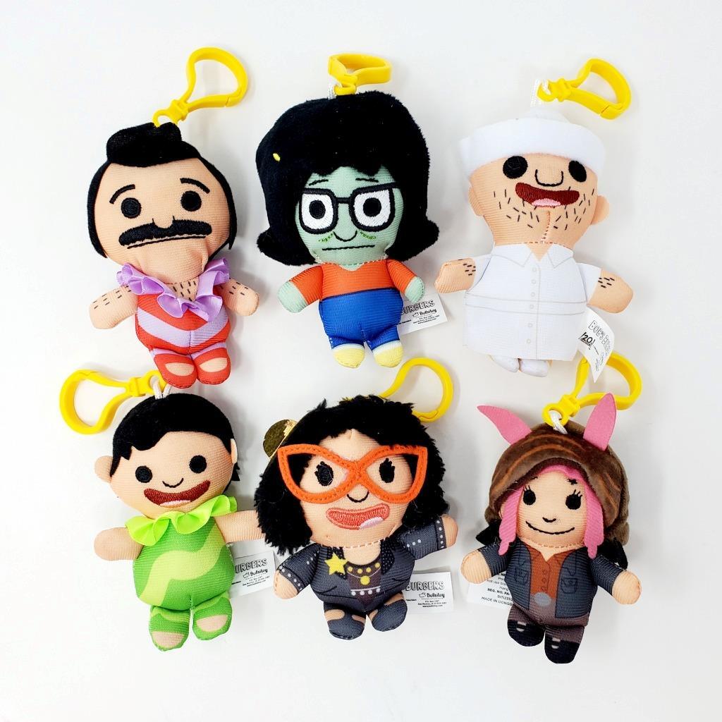 Bob&rsquo;s Burgers Series 4 : Complete Set of 6 New Plush Dangler Clips