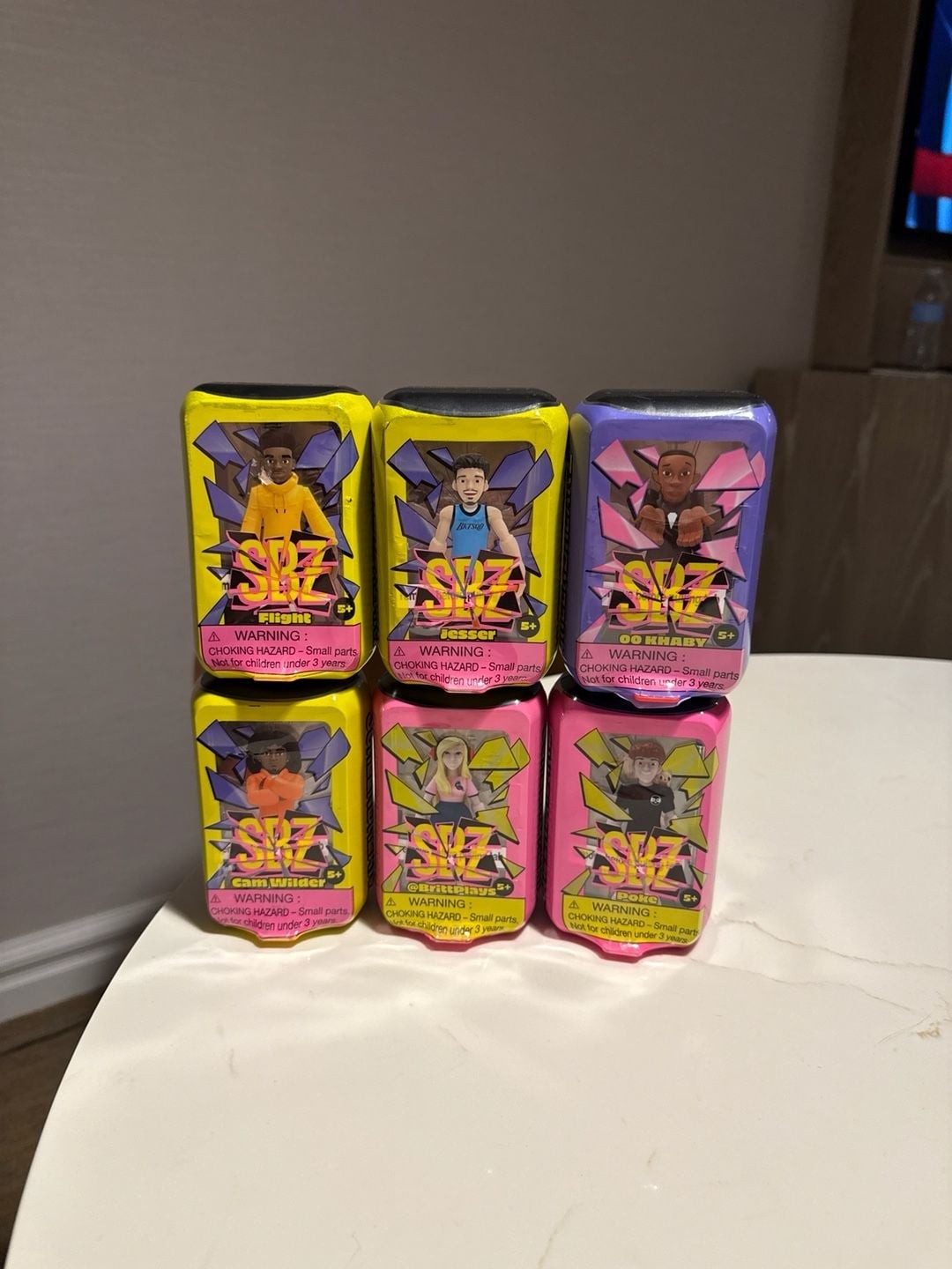 Lot of 6 SBZ ScreenBreakZ SportZ Collectible Figures – Khaby, Flight, Jesser, Ca