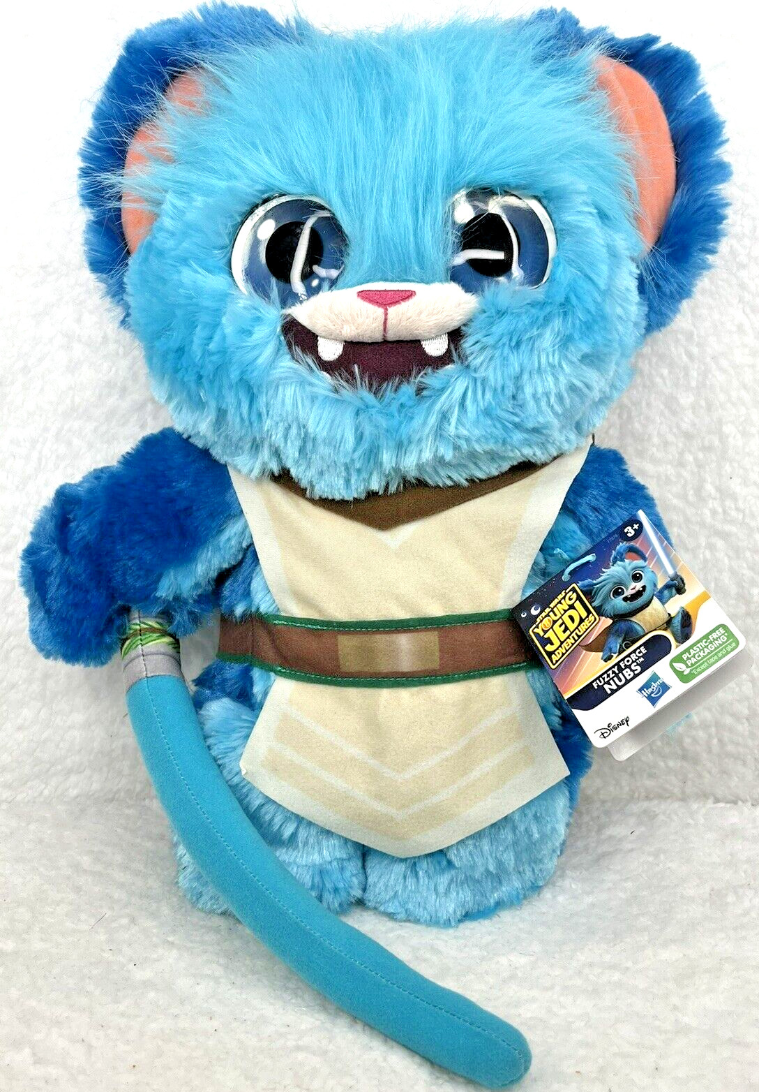 Star Wars Young Jedi Adventures Fuzzy Force Nubs Plush Soft Toy Lightsaber Eyes