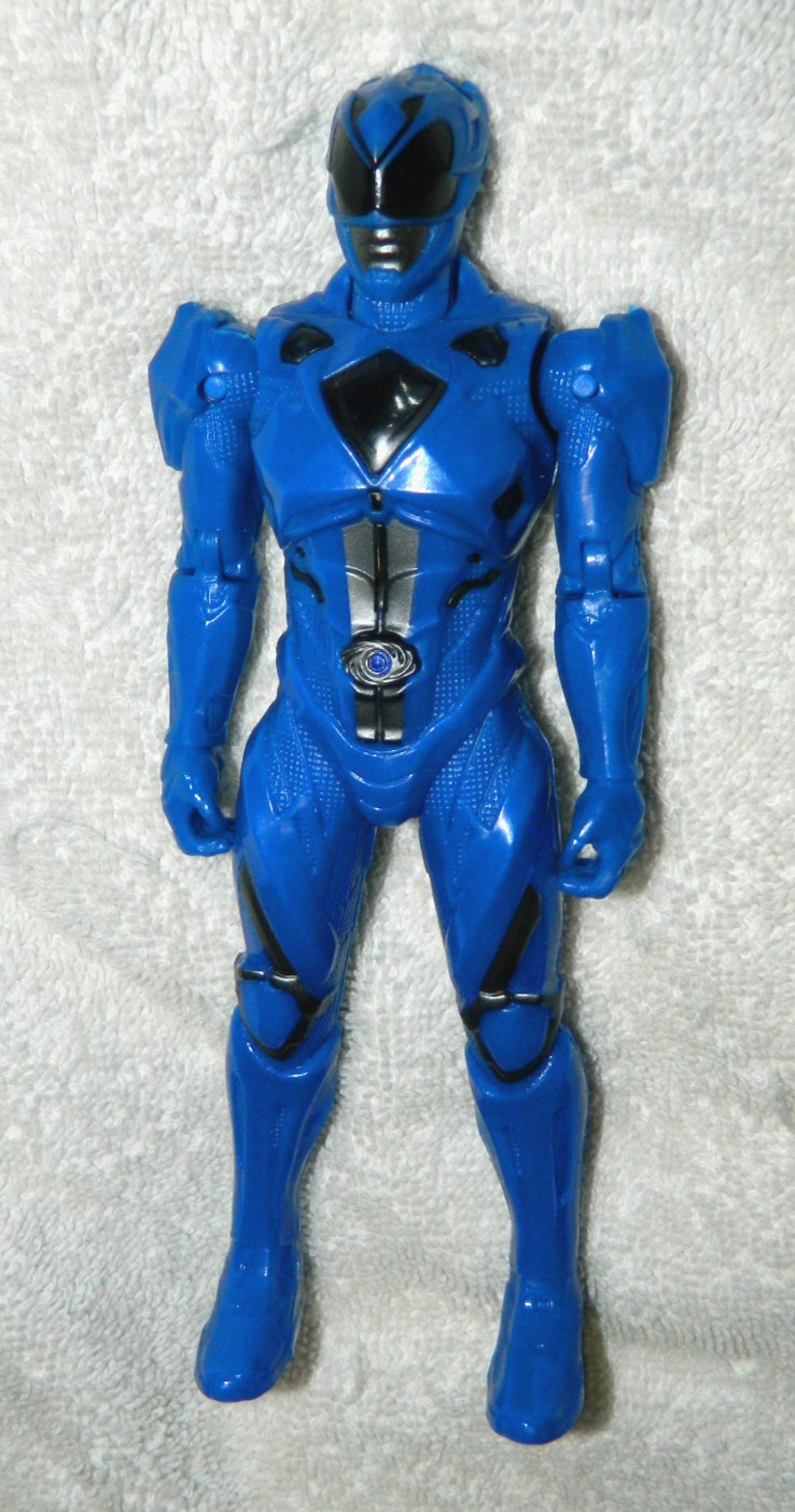 Bandai Power Rangers 2017 Morphin Power Blue Ranger Light Up 6&Prime; TESTED