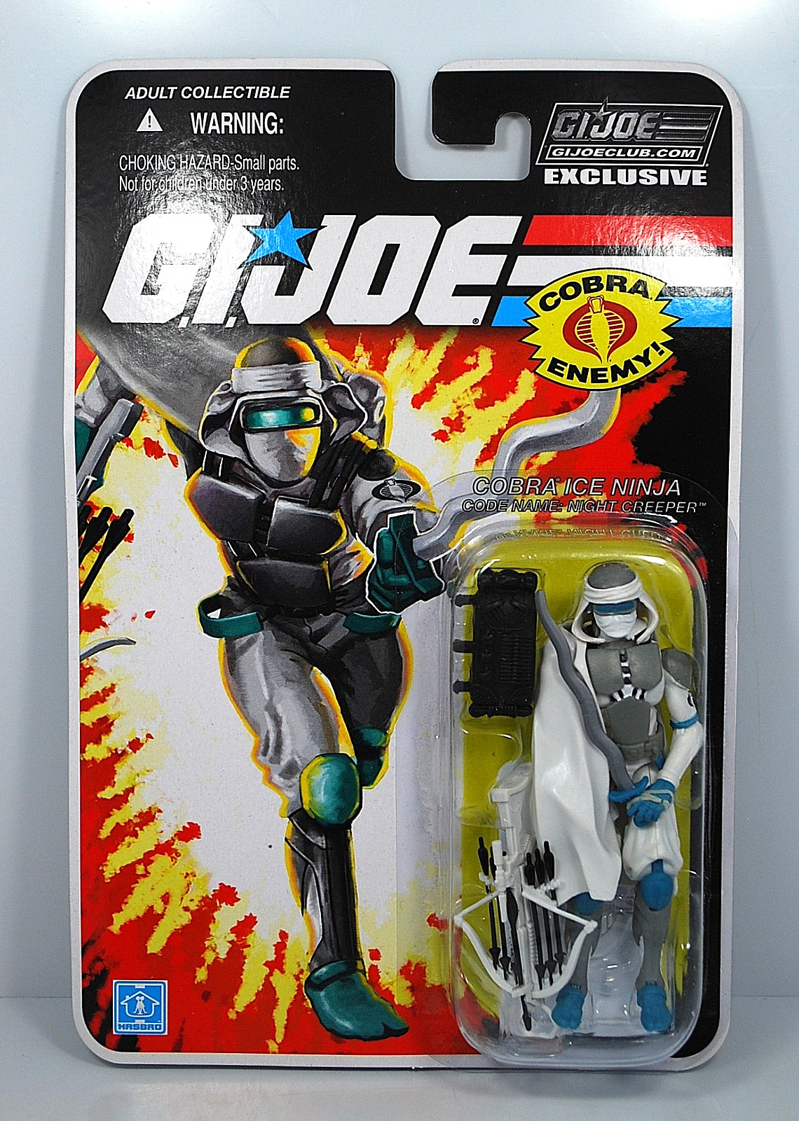 GIJCC GI Joe FSS 4 Cobra Ice Ninja Night Creeper New Sealed **Card Crease**