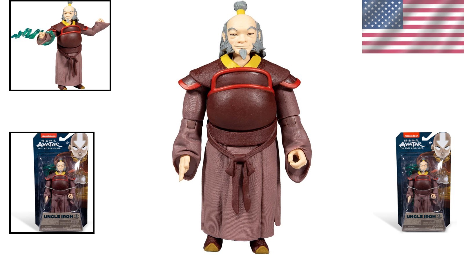 Avatar TLAB Uncle Iroh 5&Prime; Action Figure with Accessories – No Assembly Required