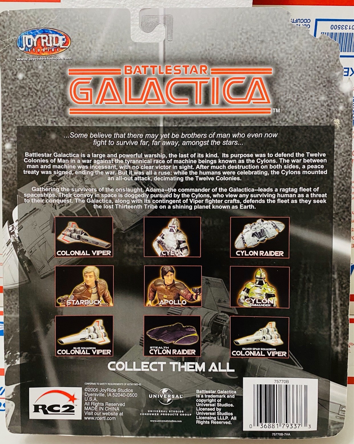 2005 JoyRide Studios RC2 Battlestar Galactica Cylon Raider gold series 2