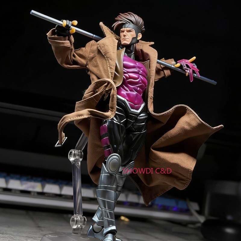 1/12 Custom Painted Gambit Head Carving For 6 »Mafex ML Action Figure(No Figure)