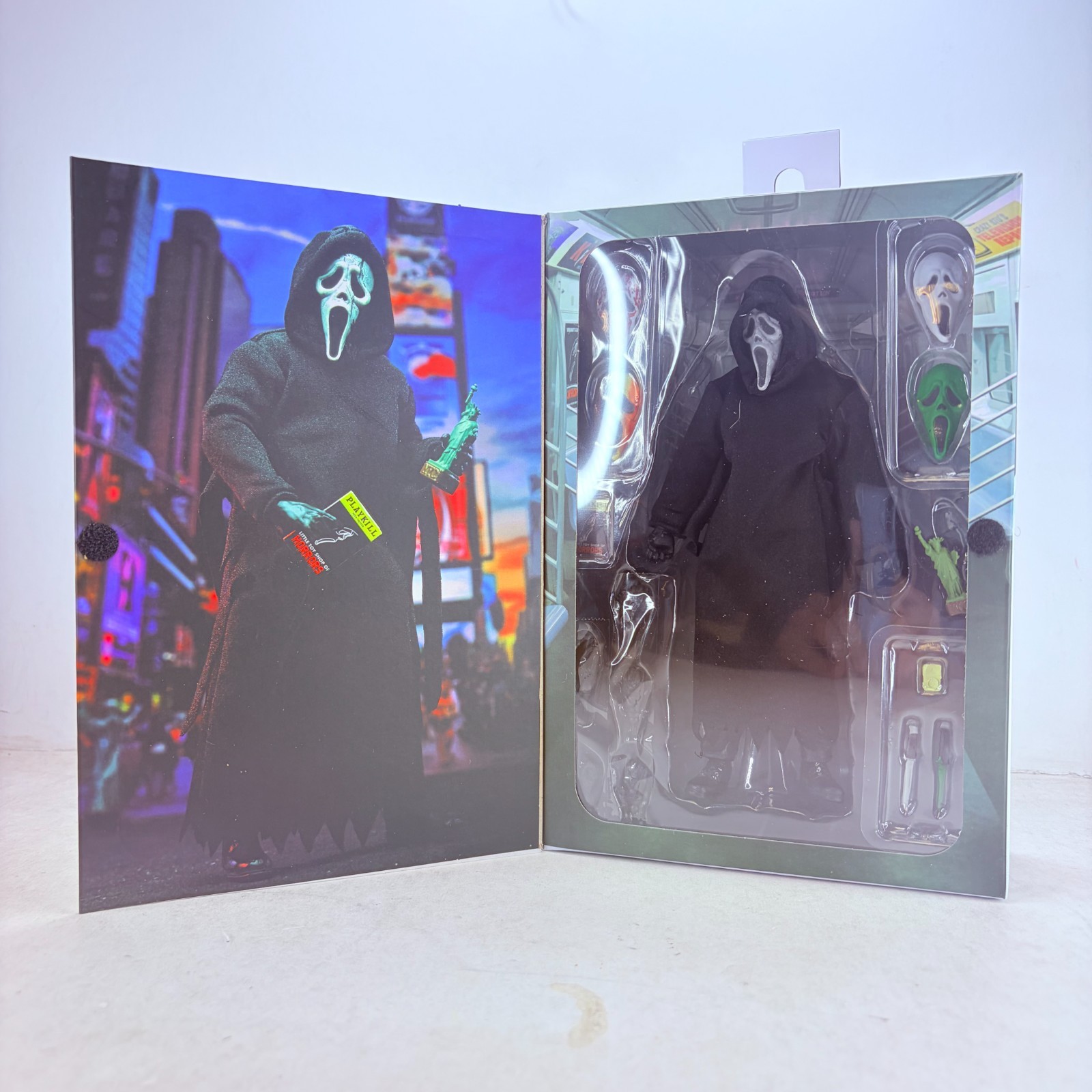Ghost Face Takes Manhattan Scream w/Weapons 7&Prime; Horror Moive Action Figure Toys
