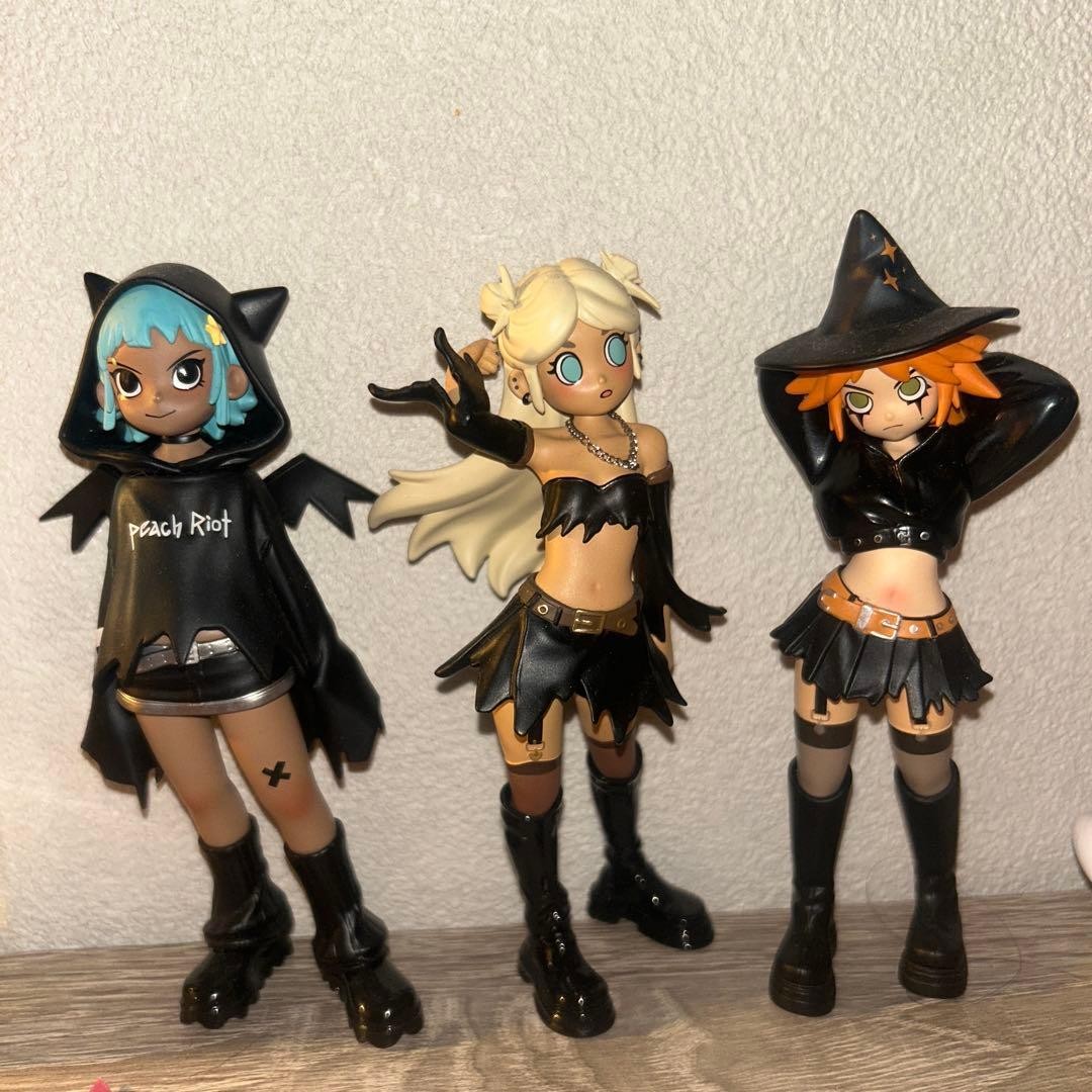POP MART PEACH RIOT Witchy Punk PVC Figure Set of 3 Limited Art Toys | Open Box