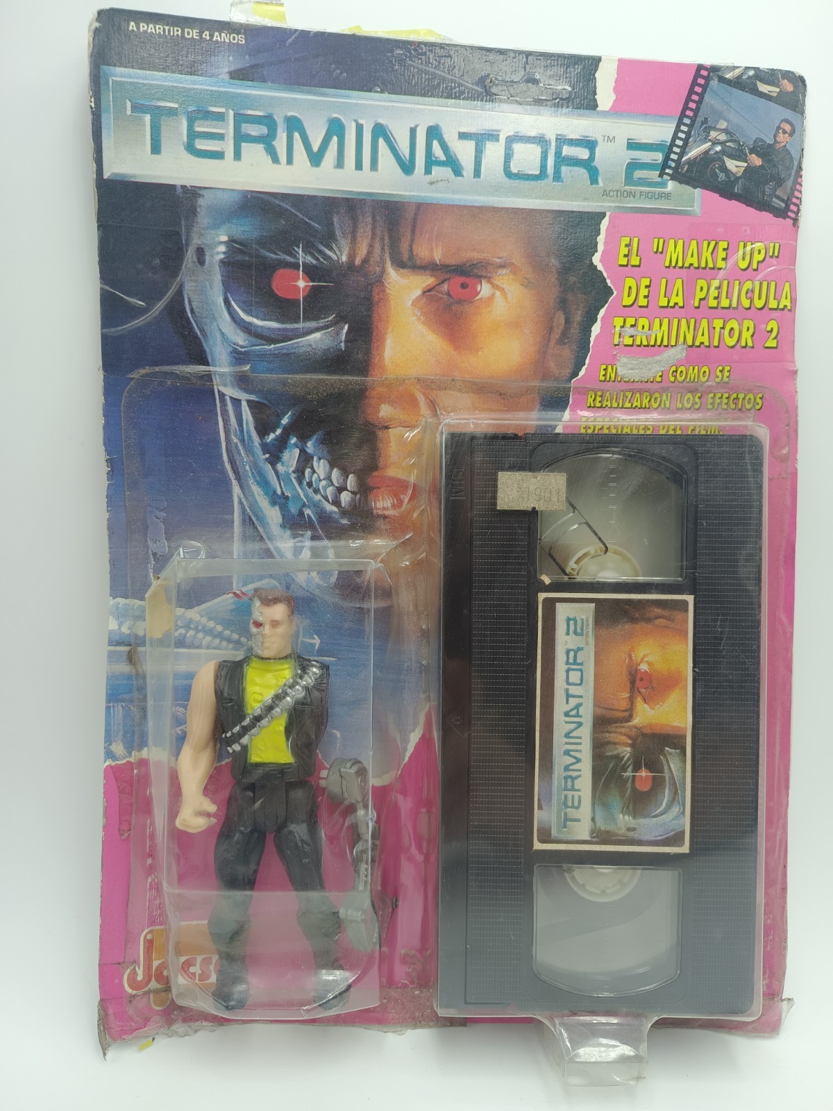 T-800 Terminator Blister + VHS Jocsa Complete Vintage 90 ´s Argentine Not Kenner