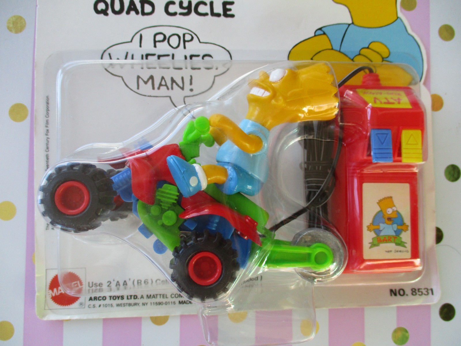 The Simpsons 1990 Bart&rsquo;s Remote Control Quad Cycle-Mattel #8531-Unopened