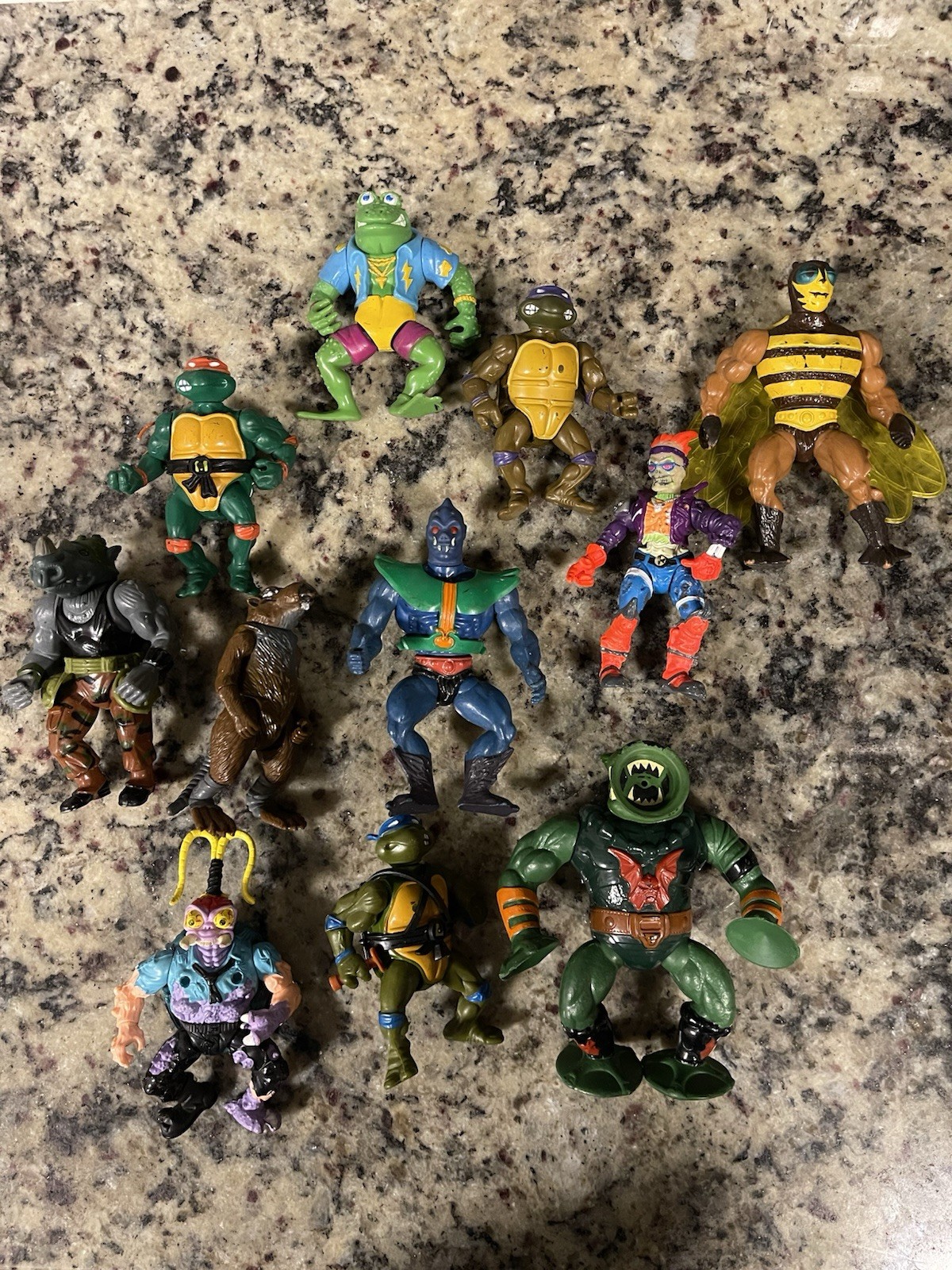 TMNT He-Man MOTU Toxic Crusaders Action Figure Lot Rocksteady Wingnut