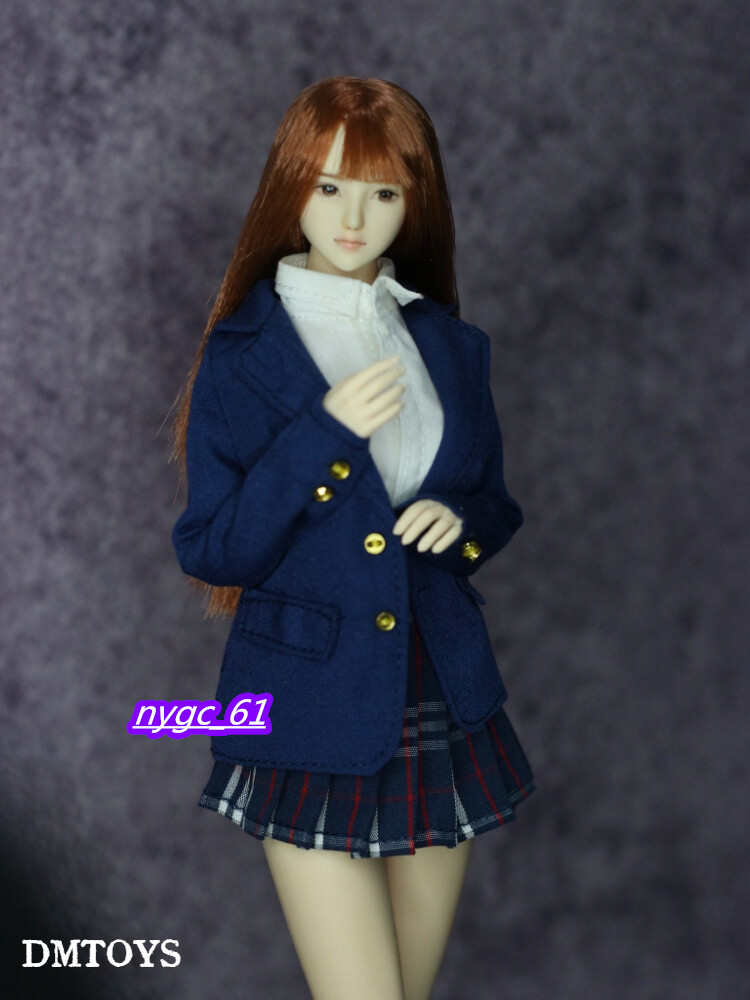 1/6 Student Girl Slim Blue JK Suit For 12 » Female PH TBL Figure Body Doll Toy