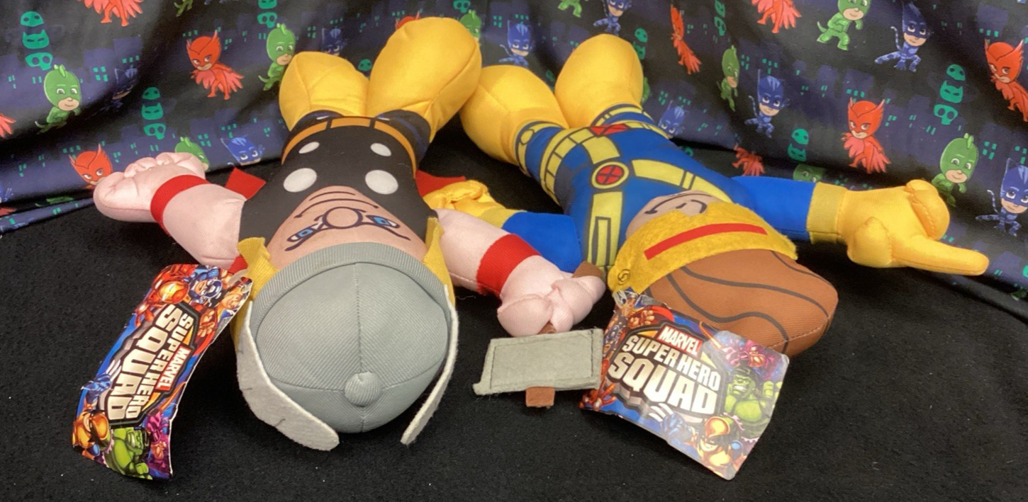 2010 Marvel Comics Super Hero Squad Cyclops & Thor 9&Prime; Plush