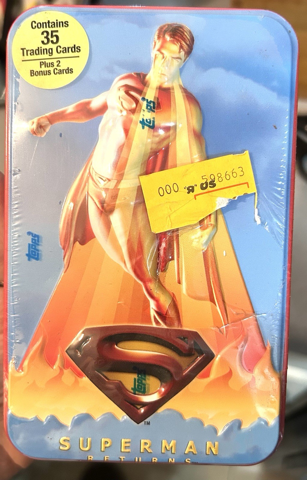 NEW DC COMICS SUPERMAN RETURNS MOVIE TRADING CARDS COLLECTOR TIN 2006! Topps