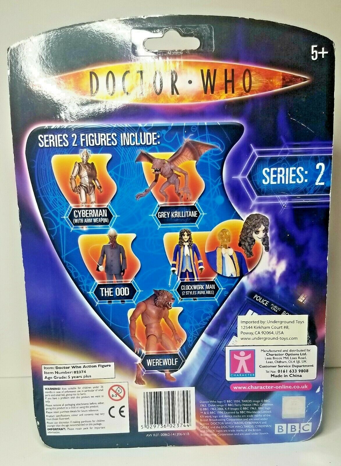 BBC Doctor Who Clockwork Man 2004 Action Figure Series 2 Character Options Ltd