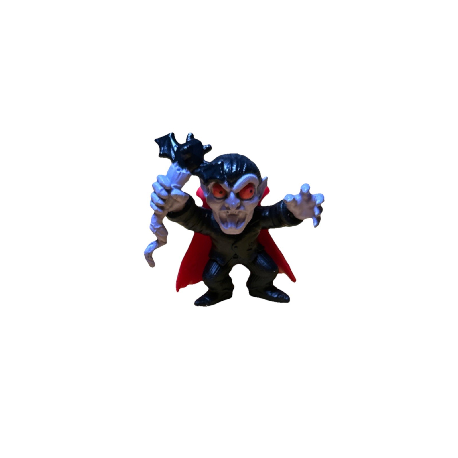 Vampire Figurine Bat Accessory Red Cape Horror Plastic Toy Black Purple