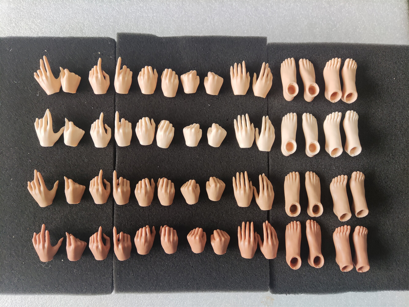 7 Pair 1/6 Female Hands Feet Accessories Model For 12 »PH TBL Action Figure Toy