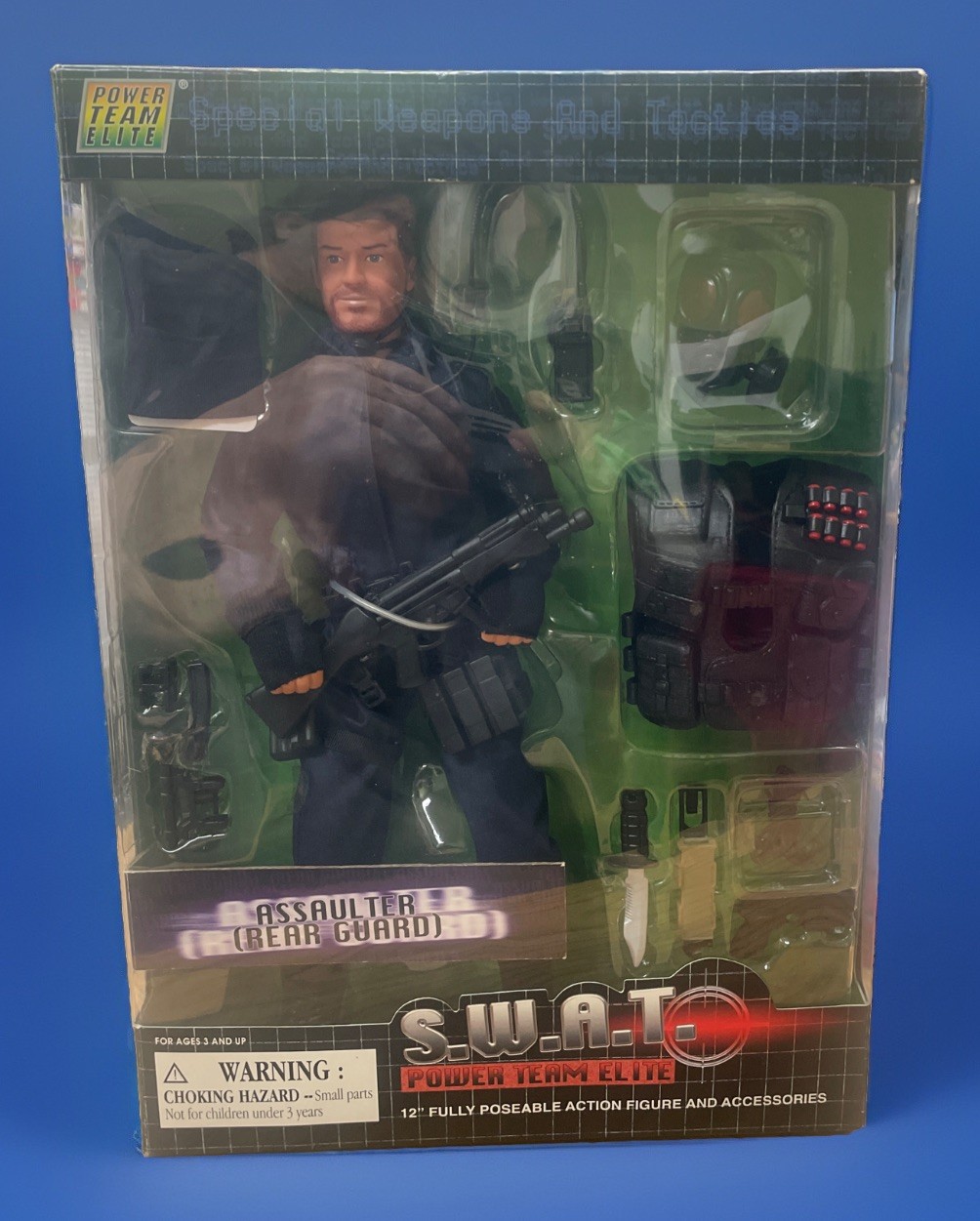 S.W.A.T. Power Team Elite Assaulter Bear Guard 12&Prime; Action Figure New Sealed