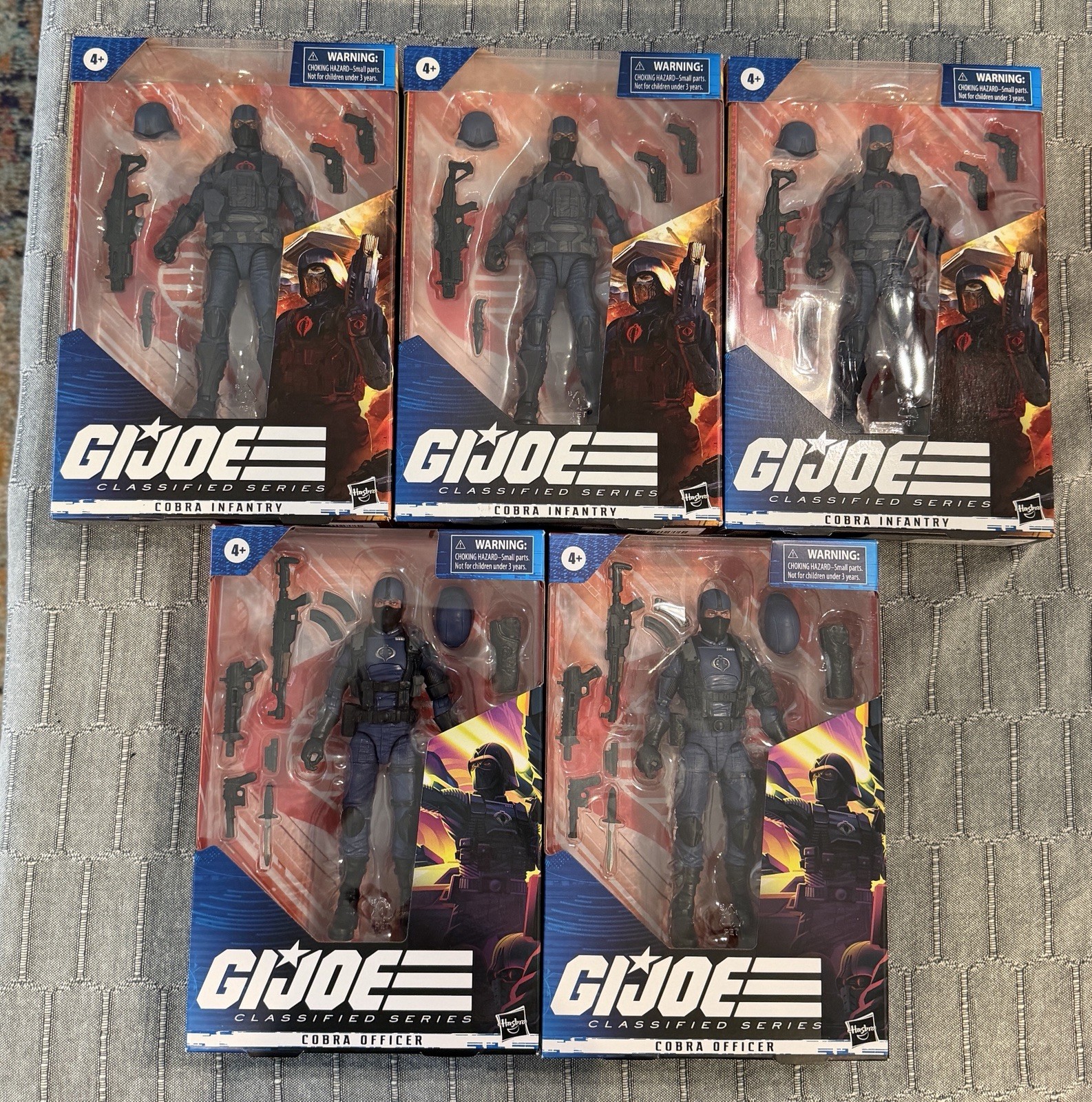 G.I. JOE Classified Cobra Infantry & Cobra Officer Lot : 3 #24 And 2 #37 NEW MIB
