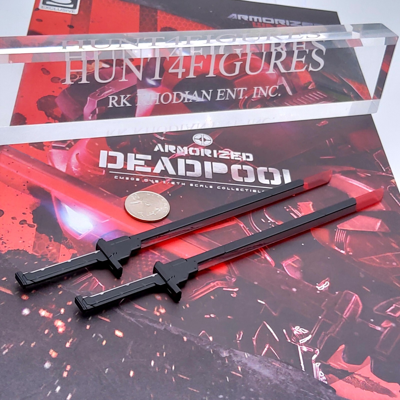Hot Toys CMS09-D42 Armorized Deadpool 1/6 action Figure&rsquo;s 2 Katana Swords Only