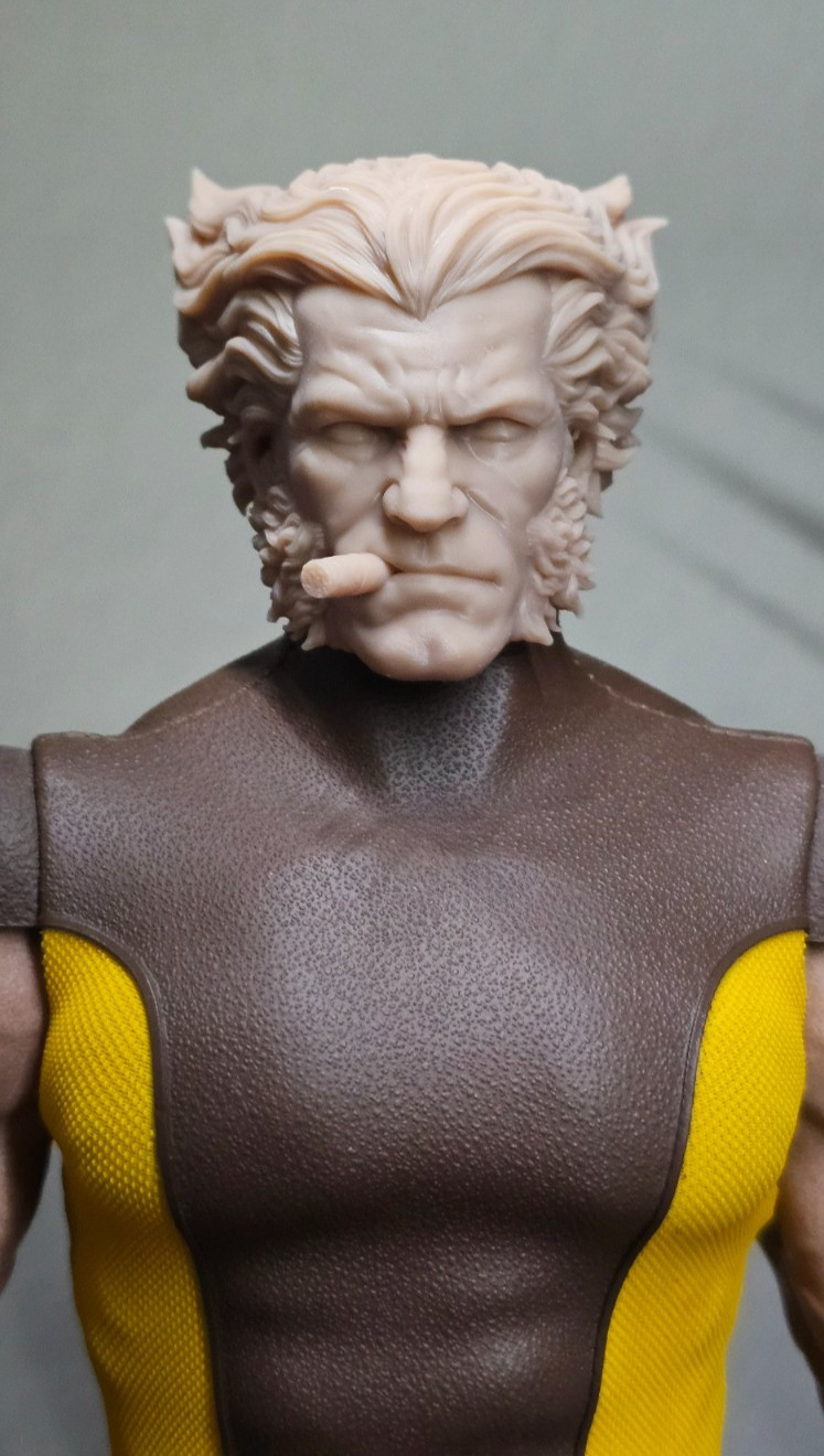Wolverine Logan with cigar XMEN MARVEL LEDGES Head Sculpt 1/12 1/10 1/6
