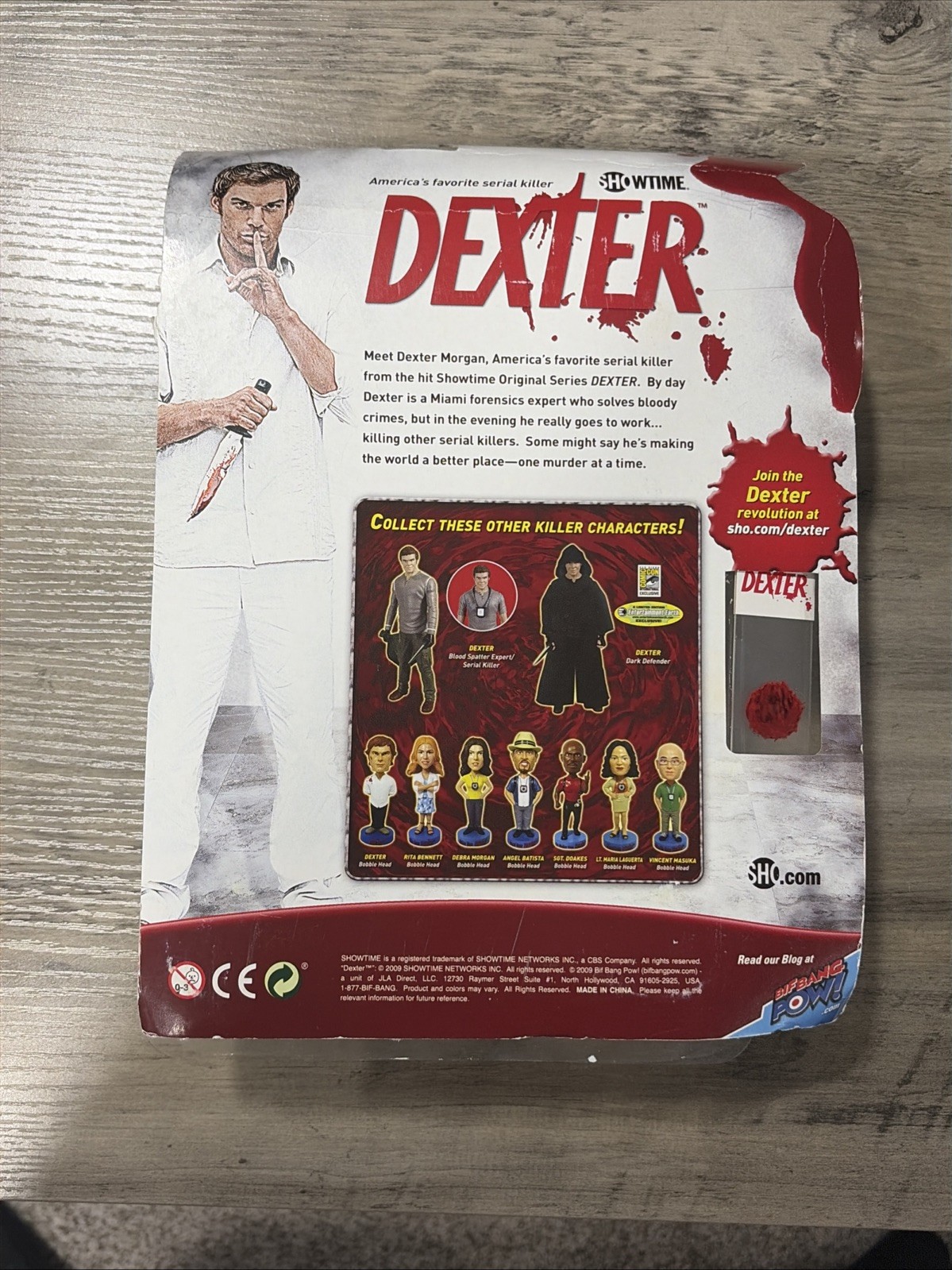 Dexter Dark Defender Action Figure Collectible Blood Slide New SDCC Lose On Card