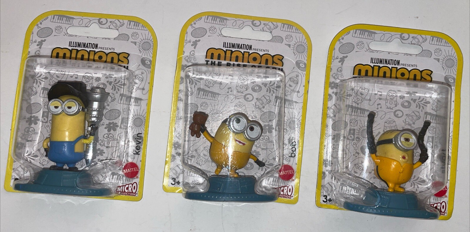 Minions- Illumination: The Rise of Gru Micro Collection Mini Figurines Lot Of 3
