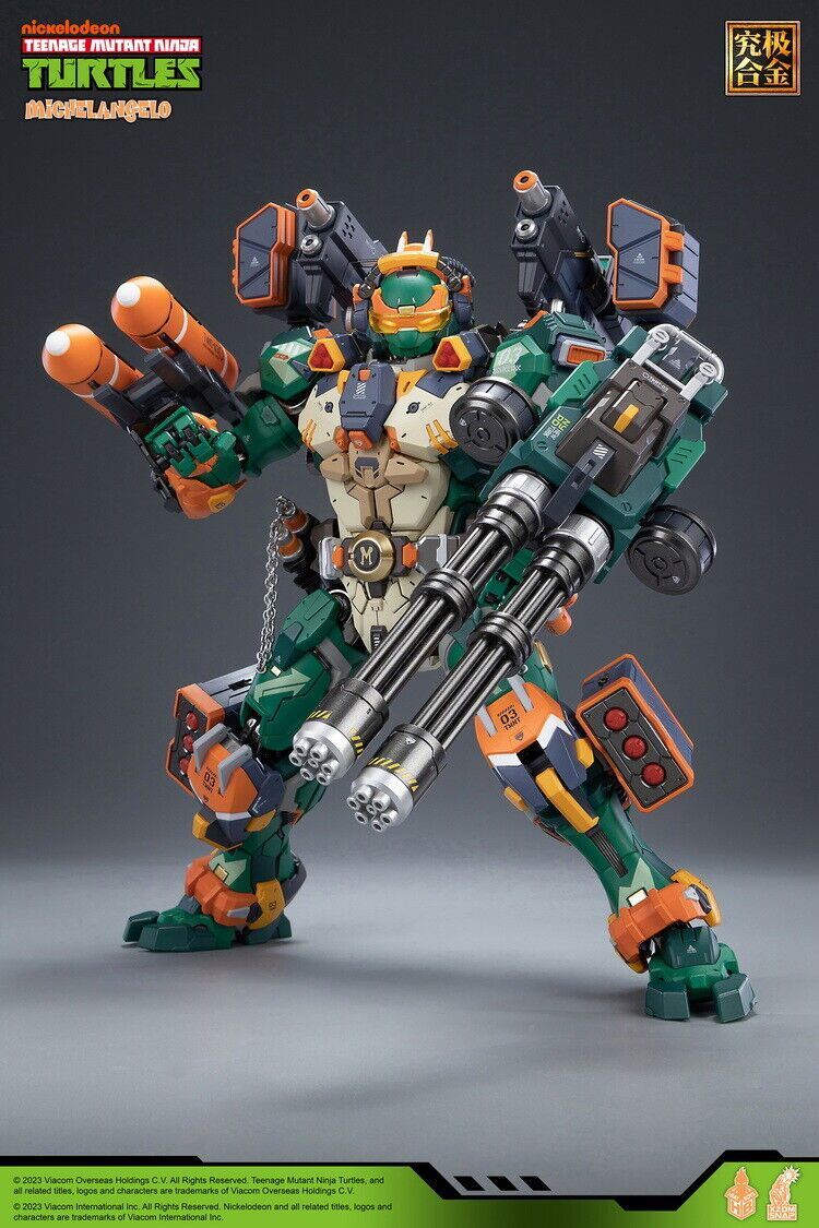 New In Stock HeatBoys HB0014 Robot Mecha Michelangelo Metal Build Action Figure