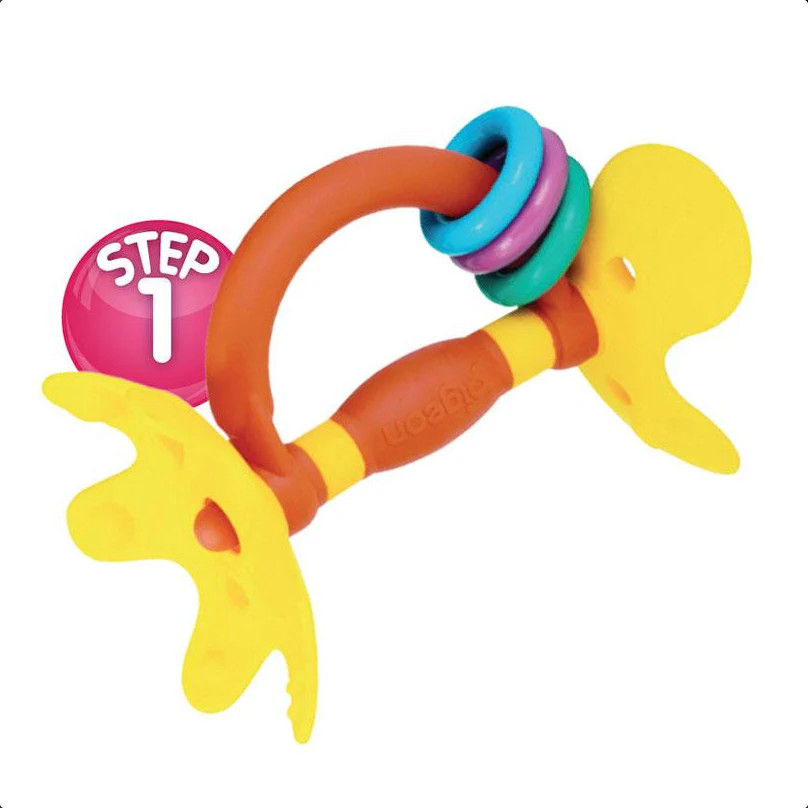 Pigeon Training Teether Step 1 Baby Teething Toy Silicone Newborn BPA Free Safe!