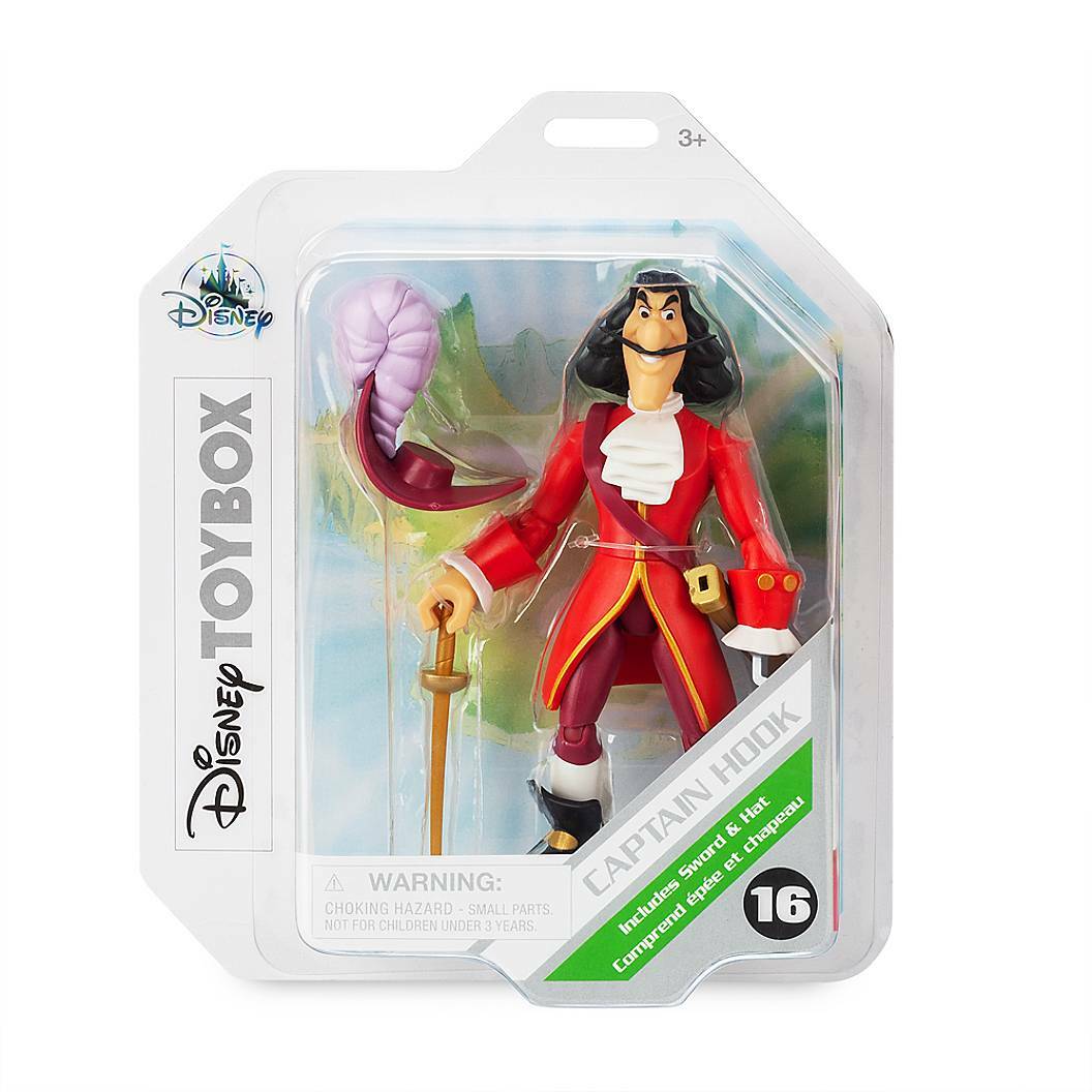 New Disney Store Captain Hook Action Figure Toybox 5.5&Prime; Peter Pan