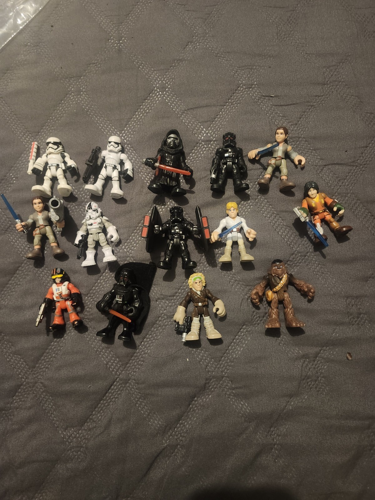 Lot of 14pcs Playskool Star Wars Galactic Heroes Skywalker Trooper chewy Figure