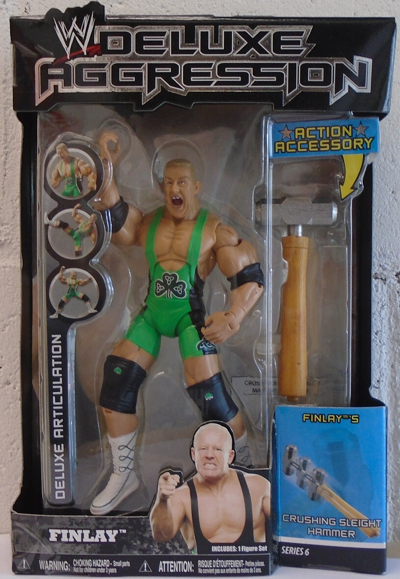 WWE Deluxe Ruthless Aggression Finlay Series 6 Sledge Hammer Jakks Pacific MISP