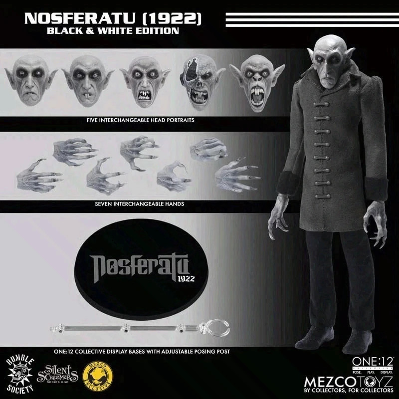 Mezco One:12 Collective Nosferatu 1922 Black & White Edition Figure Exclusive