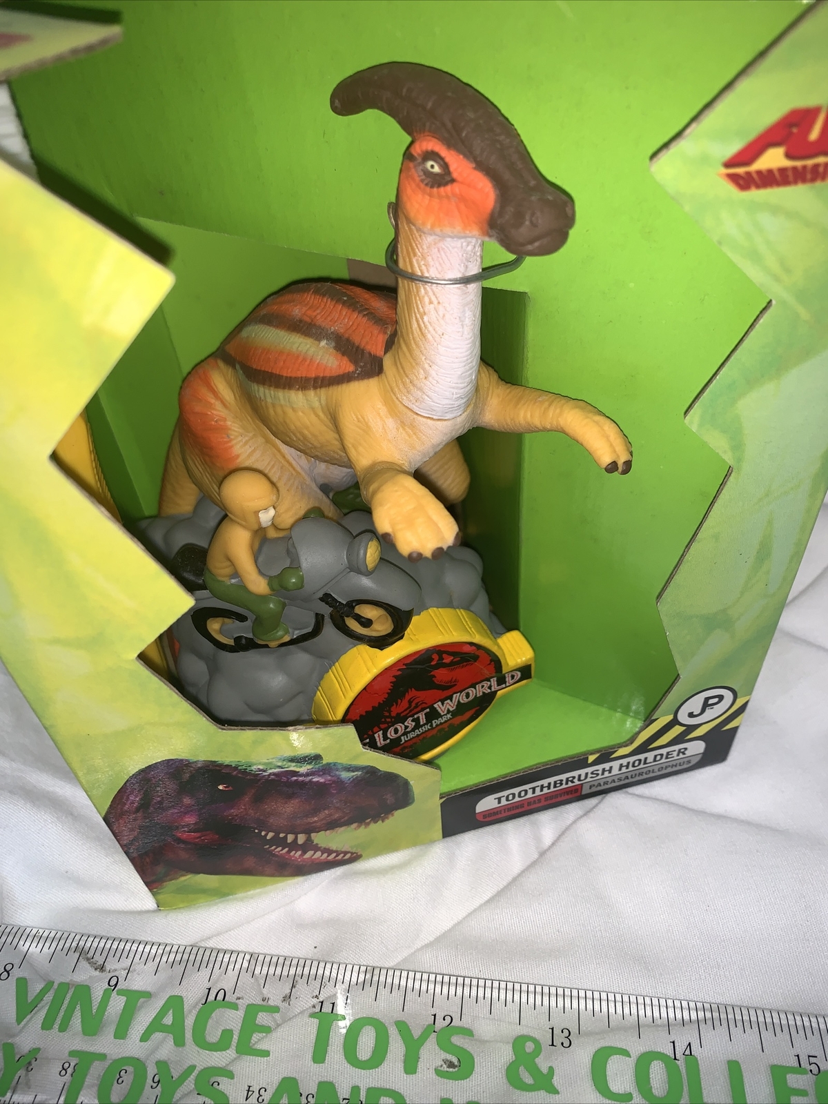 RARE 1997 THE LOST WORLD JURASSIC PARK DINOSAUR TOOTHBRUSH HOLDER