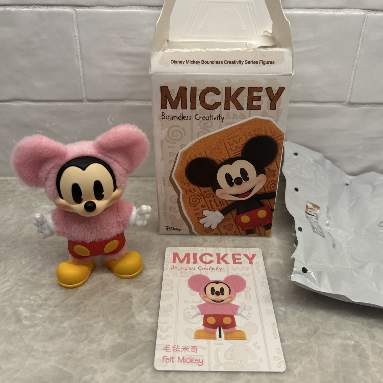 Pop Mart Disney Mickey Mouse Creative Boundless Series Blind Box Felt Mickey