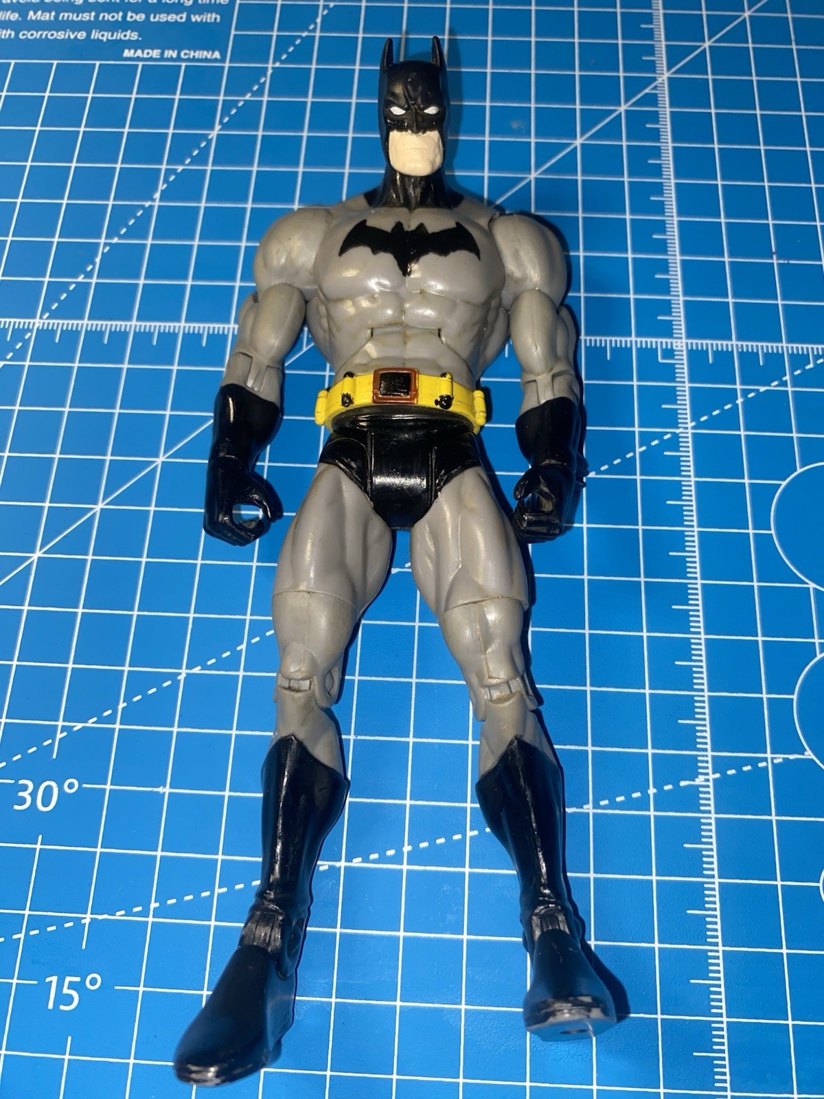 DC Comics Batman Action Figure Gray Black Yellow Comic Book Heroes Fully Jointed