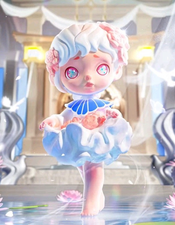 TOYCITY x LAURA Mystical Book Series WHITE JADE WATER LILIES 🌸 PVC Figure NEW