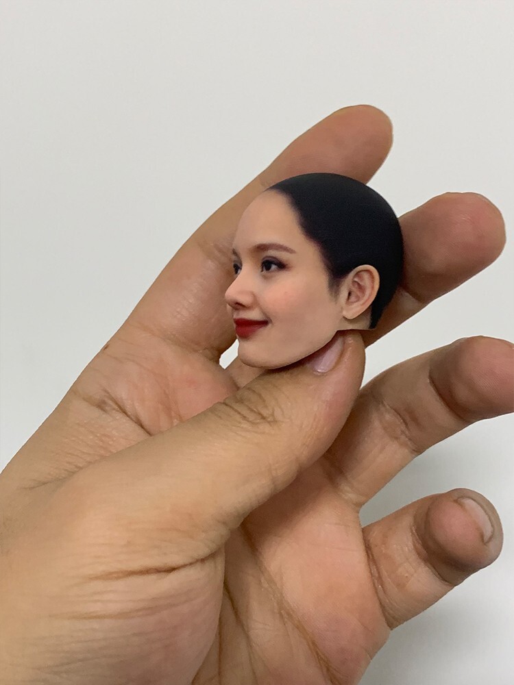 US 1:6 Lisa Asian Star Girl Beauty Head Sculpt For 12&Prime; Female Action Figure Doll
