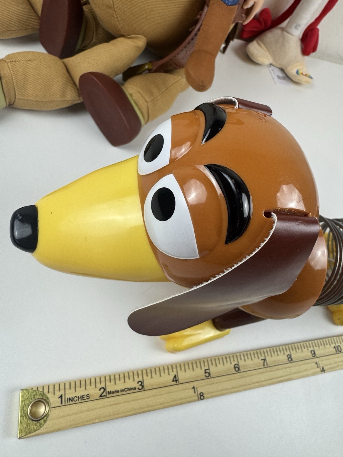 Disney Pixar Toy Story 15&Prime; Woody Push Belly, Bullseye, Slinky & Forky *Read