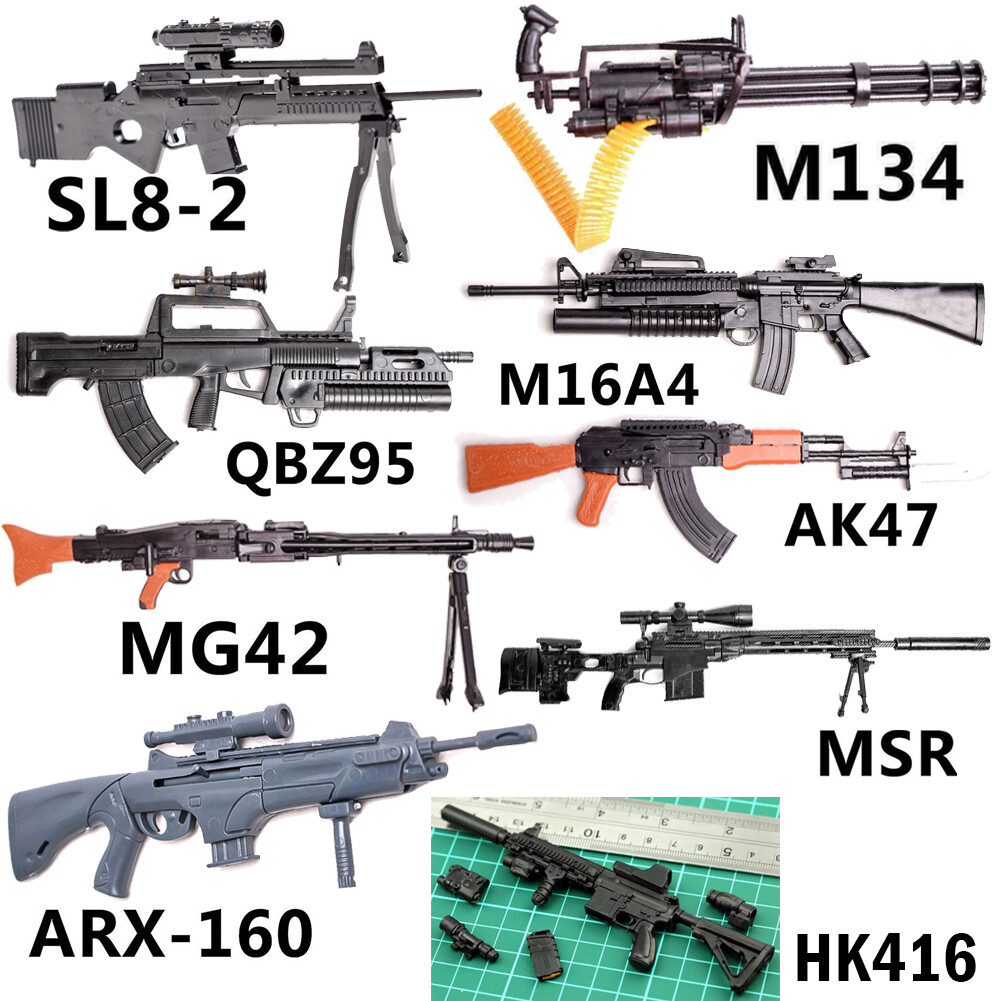 1:6 Scale Gatling Toy Gun Assembly Model Puzzles Bricks weapon Action Figure US