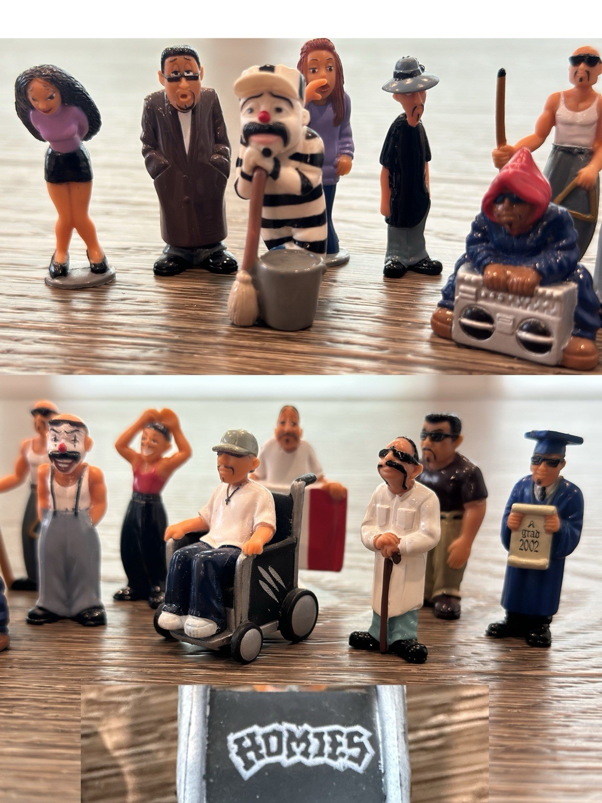 Lot of 14 Homies Figures Vintage Early 2000&rsquo;s Wheelchair Psycho Clown Hood