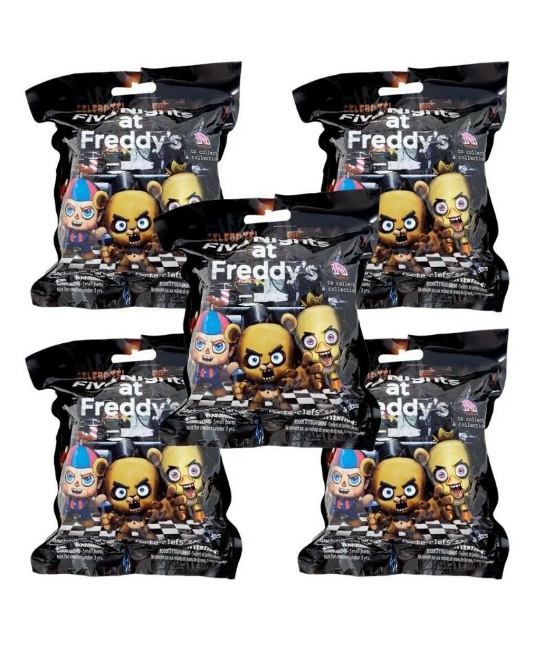 Five Nights At Freddy&rsquo;s Series 1 Backpack Hangers – Lot of 5 Sealed Blind Bags