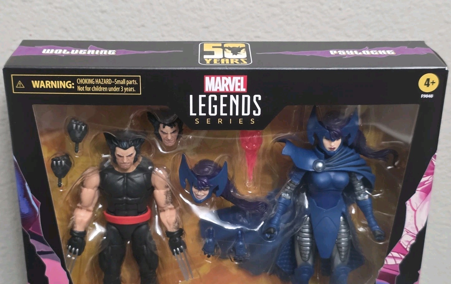 Marvel Legends Series Wolverine & Psylocke 2 Pack Figure Set 50 Year Anniversary