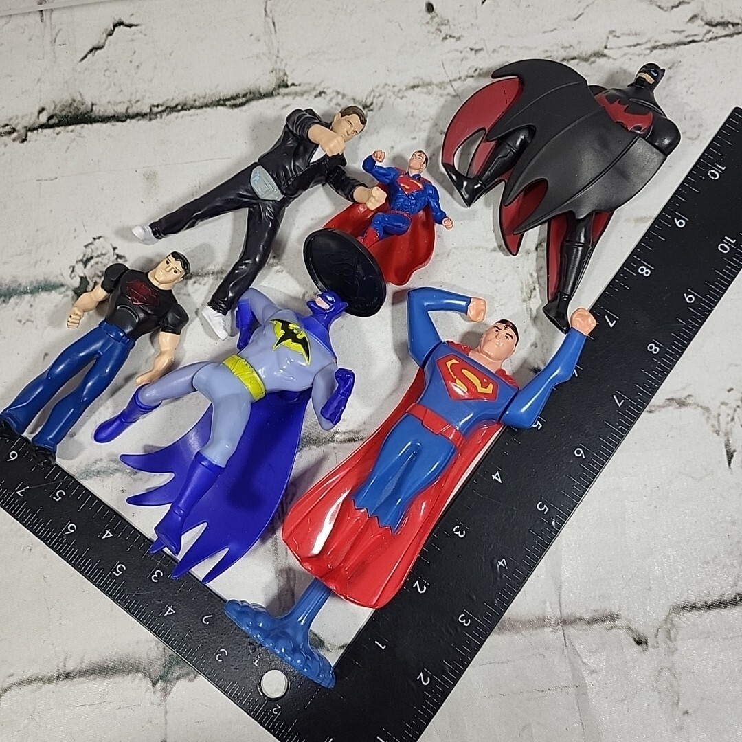Superman Batman Action Figure Lot Comic Book Heroes McDonald&rsquo;s Toys
