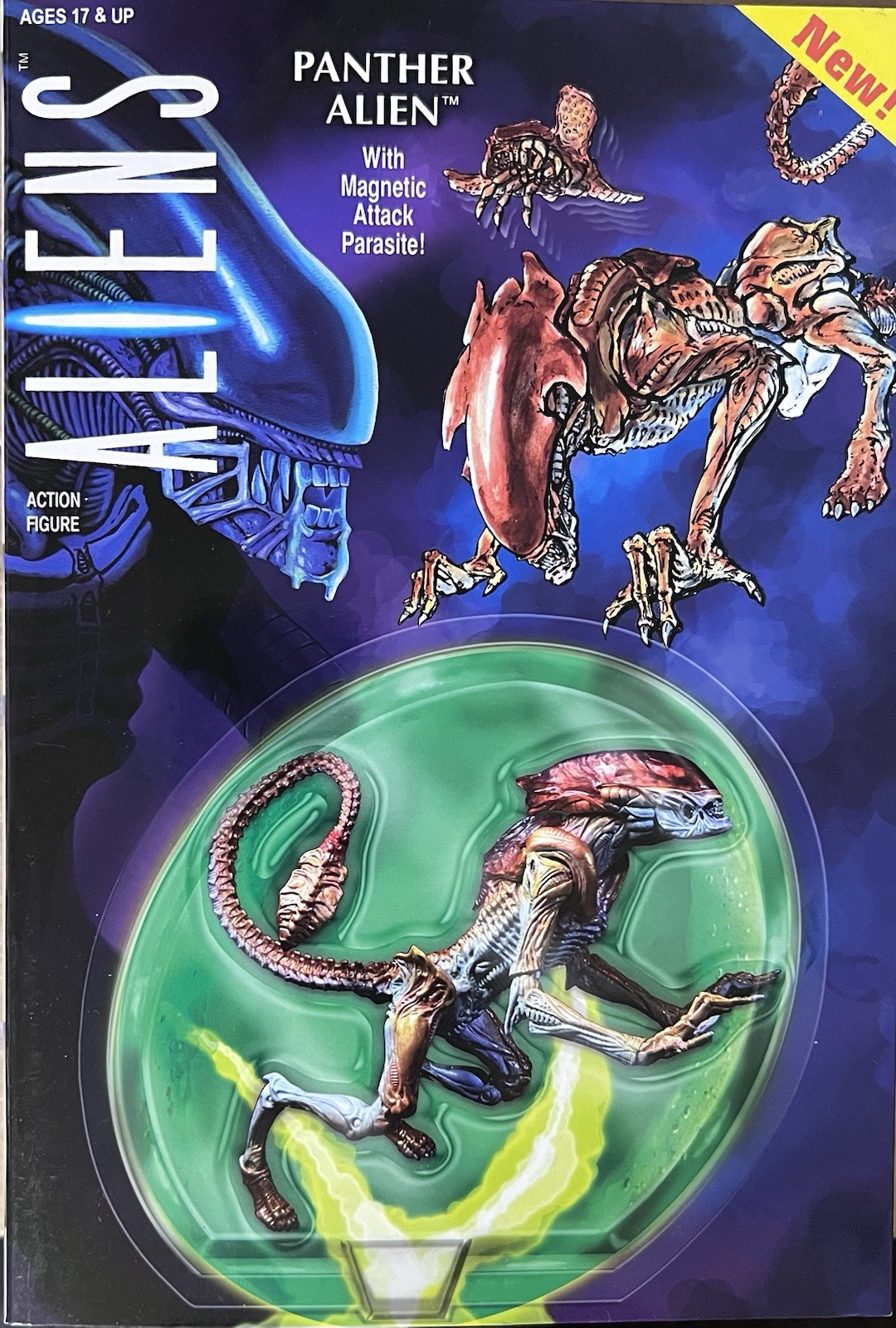 NECA ALIENS “Panther Alien” Kenner Tribute 7&Prime; Action Figure NEW SEALED