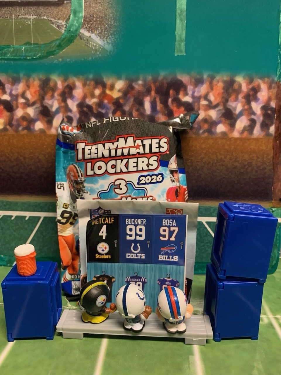 Party Animal NFL TeenyMates Legends 2026 lot Metcalf Buckner Bosa