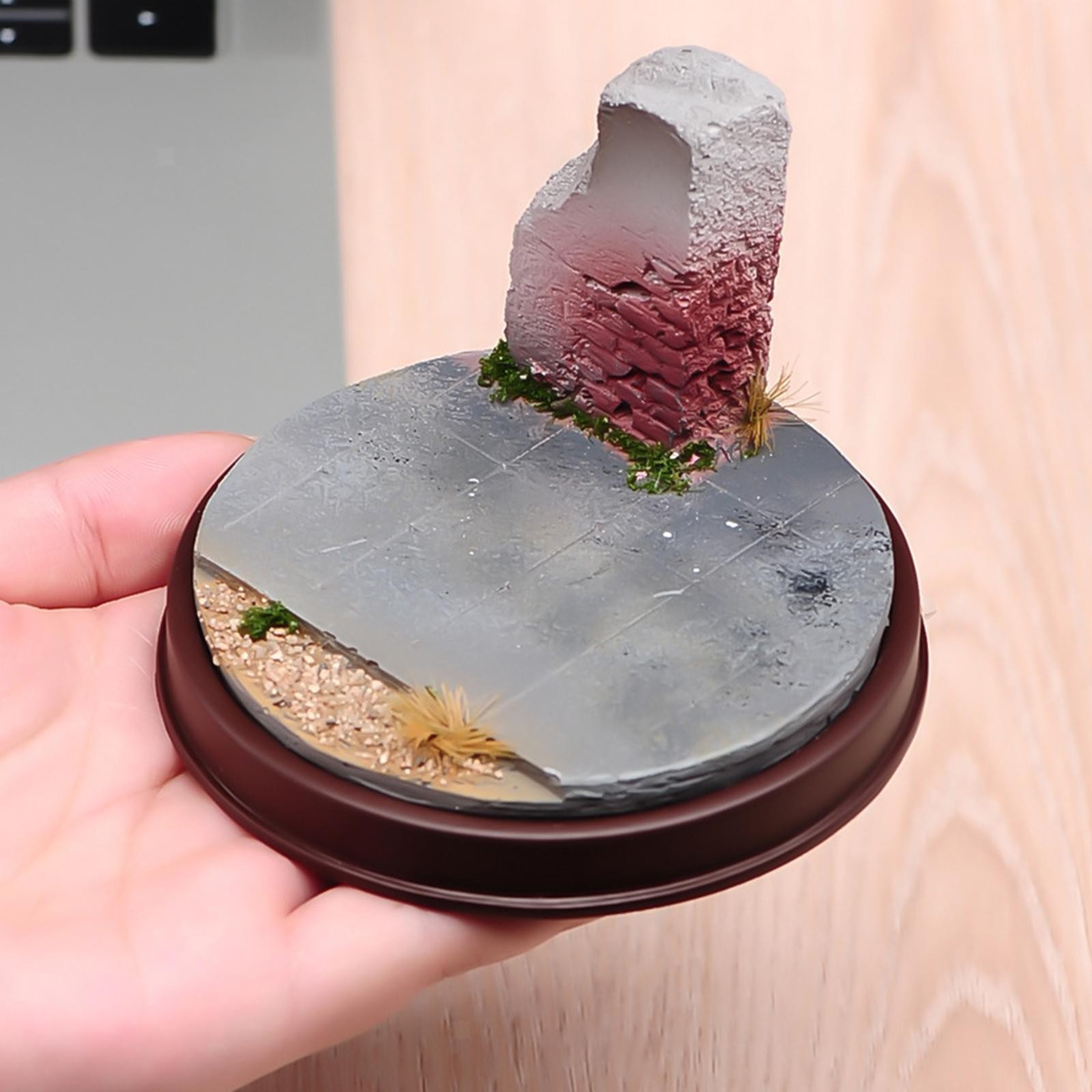 1/64 Scale Miniature Scene Model Round Base Micro Landscape Platform