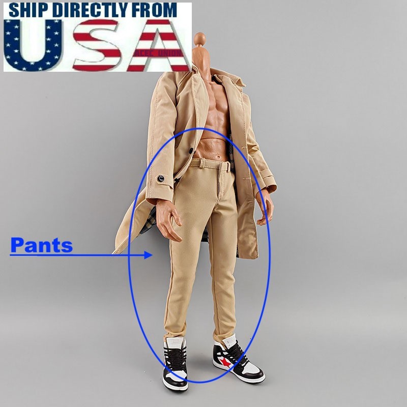 1/6 Casual Slim Pants For 12&Prime; Hot Toys Worldbox Narrow Shoulder Male Figure USA