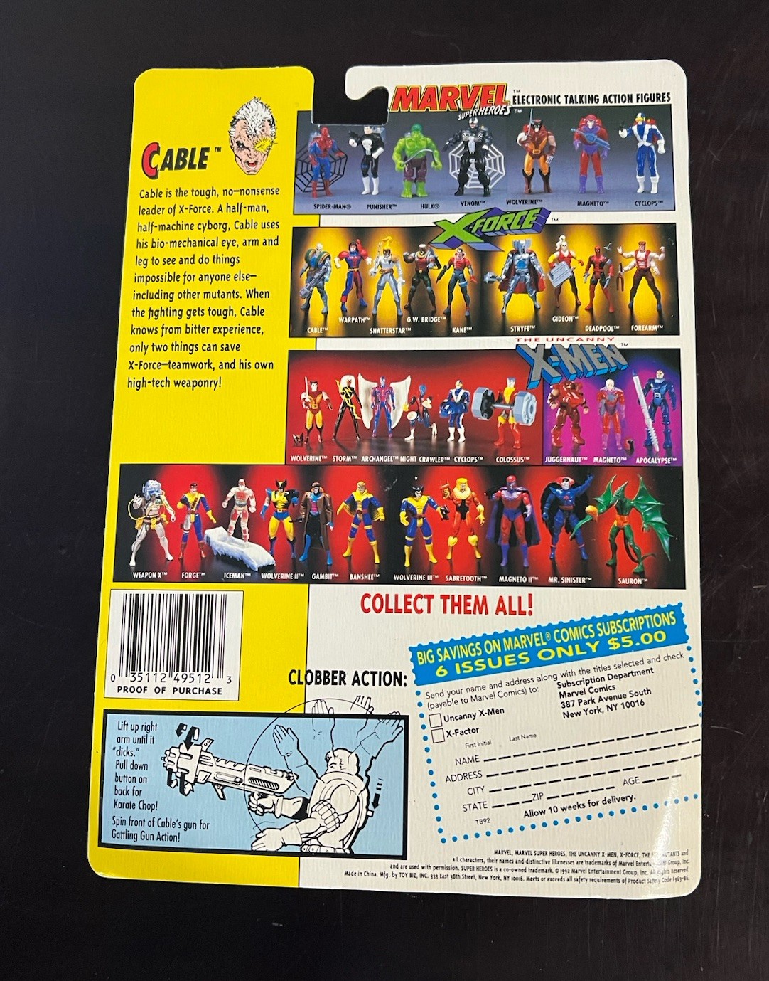 WARPATH & CABLE The Uncanny X-Men X-Force 90s 1990s Marvel ToyBiz 1993