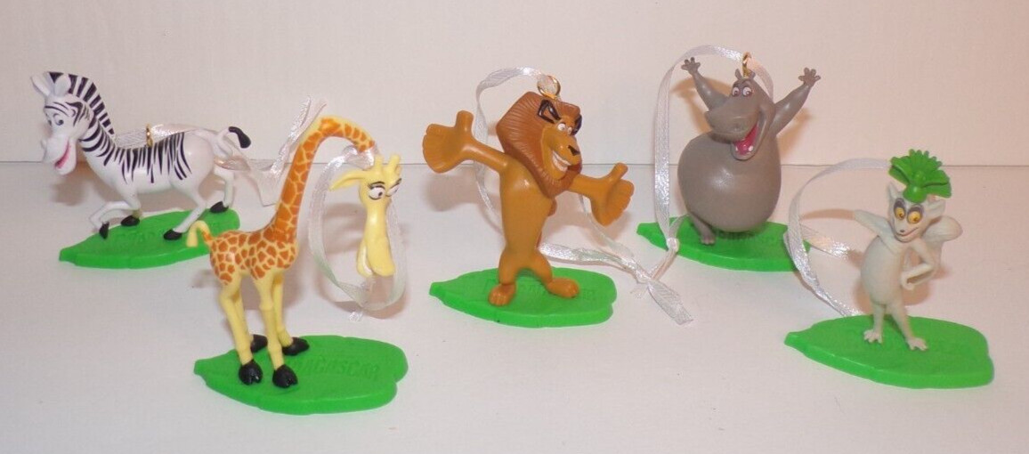 Madagascar Ornaments Zebra Marty Alex Hippo Gloria Julien Giraffe Melman